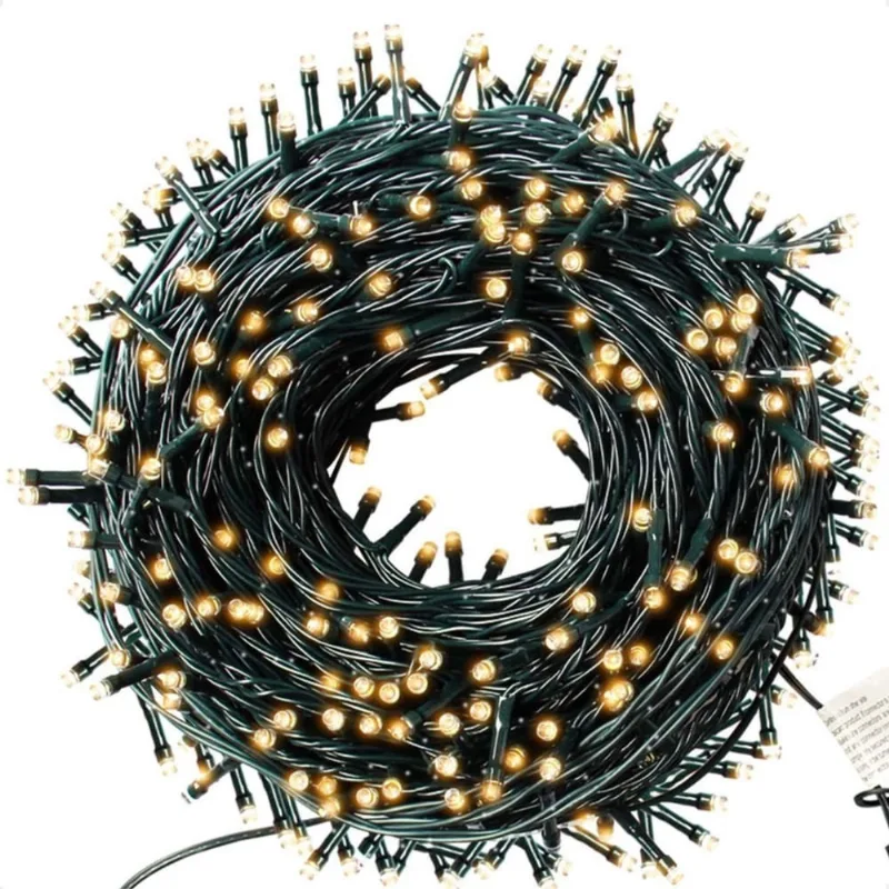 5 Cordão Luminoso Led Pisca Pisca 8 Funções 200 Leds