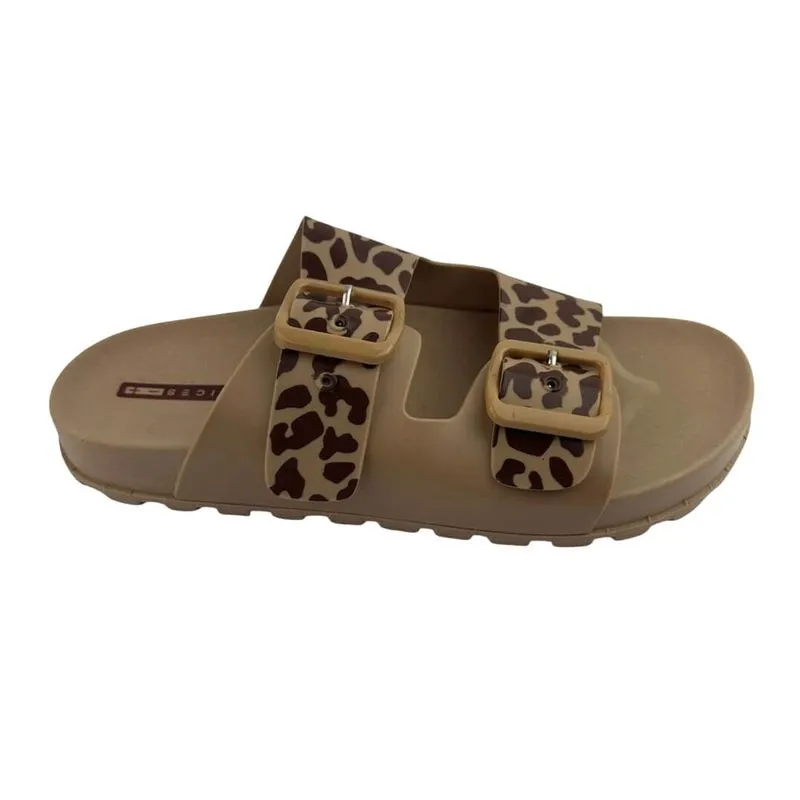 Chinelo Feminino Voices 009.00002 Folk 37 / CARAMELO/ONÇA