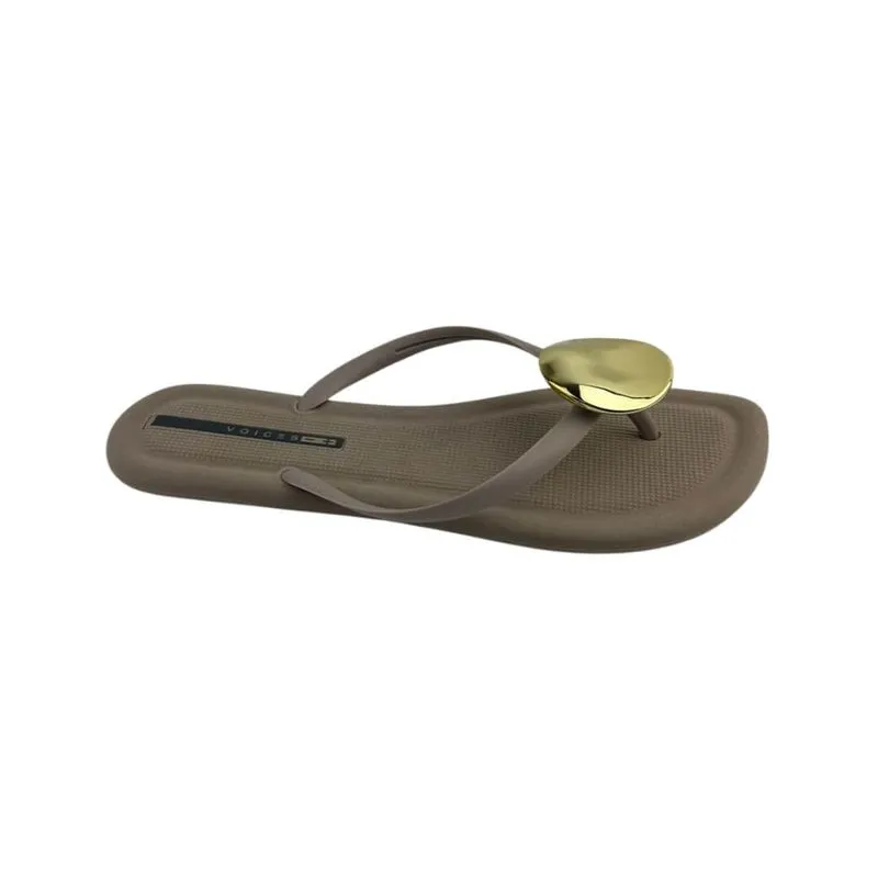 Chinelo Feminino Voices 16.00002 35/36 / BEGE/DOURADO