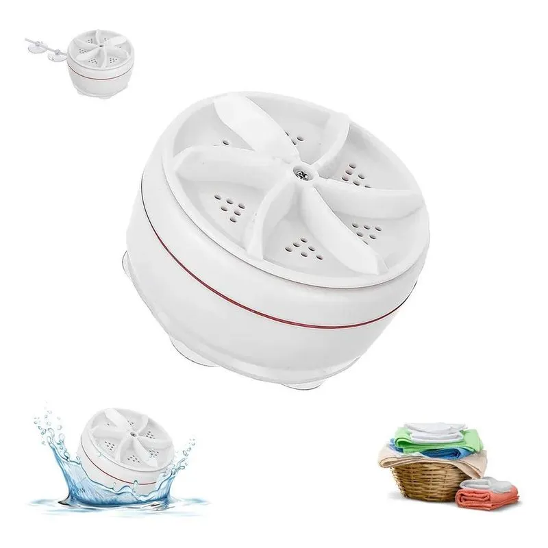3x Mini Máquina De Lavar Roupas Usb Balde Lavadora Portátil