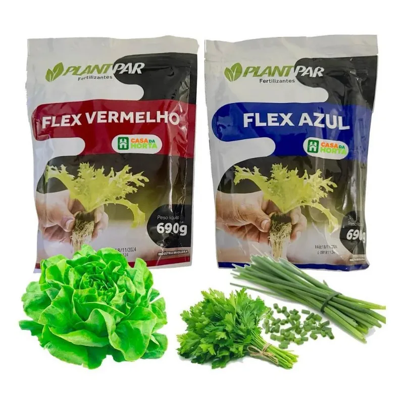 3x Kit Flex Vermelho Flex Azul Plantpar Nutriente Completo H