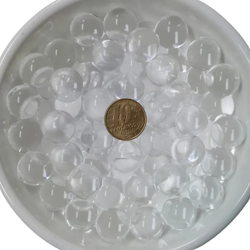Bolinhas Gel Transparente Cresce Água Grandes Rende 9 Litros