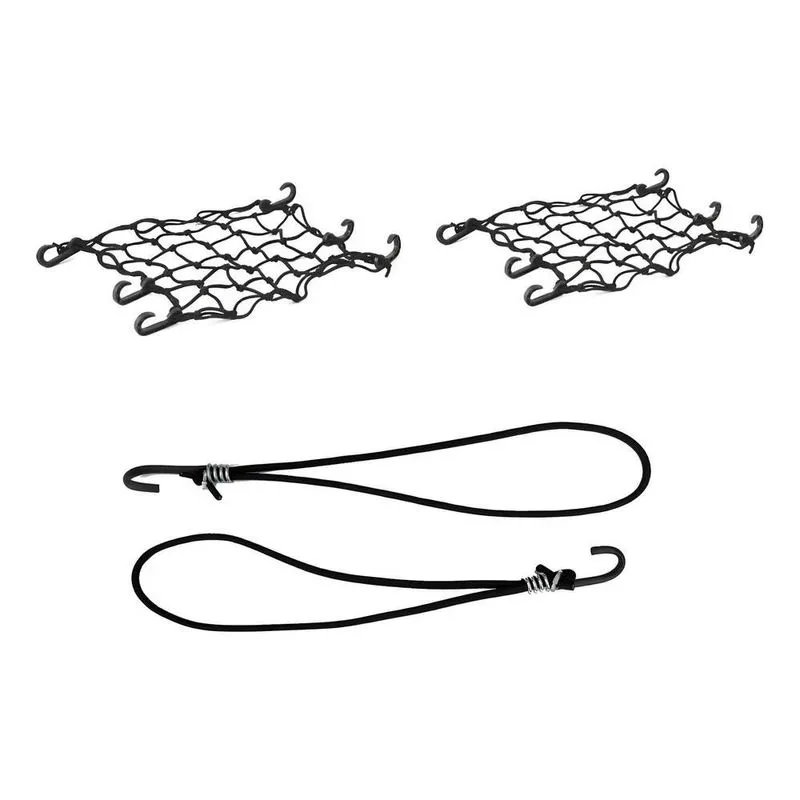 3x Kit Motoqueiro Moto ( 2 Redes Aranhas + 2 Extensor Elást