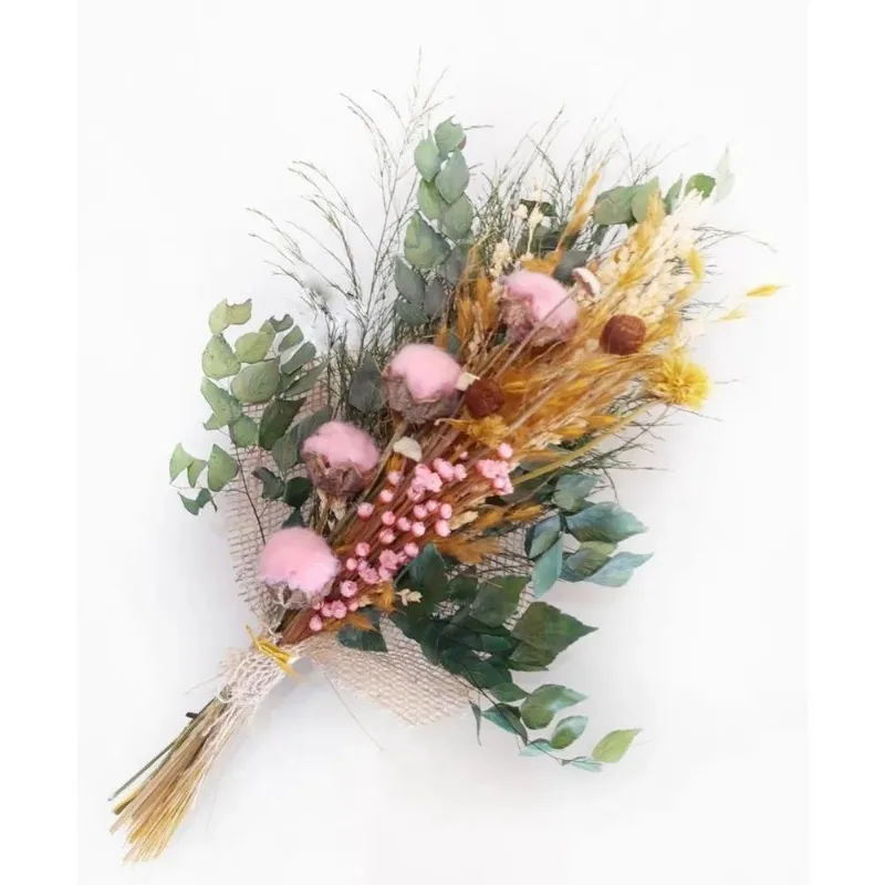 3x Buque Algodão Rosa Médio Decoração Casamento Foto Pintere