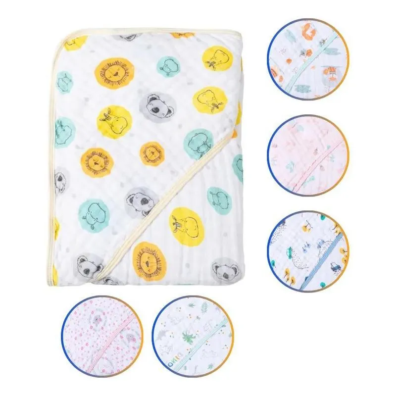 Toalha Banho Bebe Soft Fralda Capuz Estampada Menina Menino