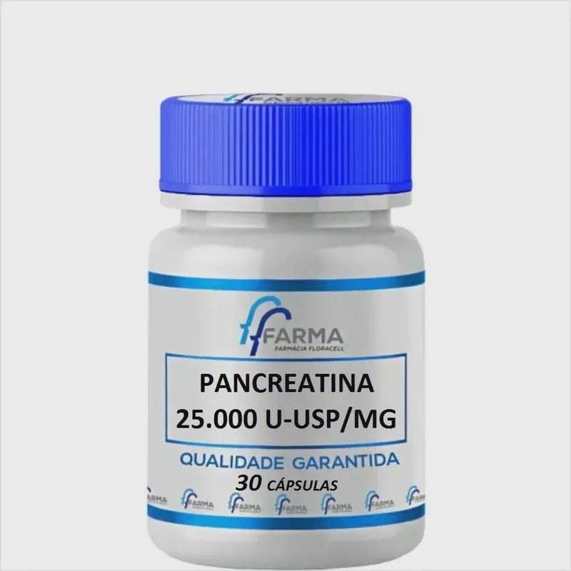 Pancreatina 25.000 u-usp/mg 30 Cápsulas Gastrorresistentes