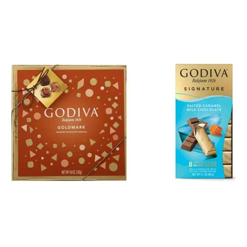 Kit Caixa Godiva Goldmark Caramel + Barra Salted Caramel