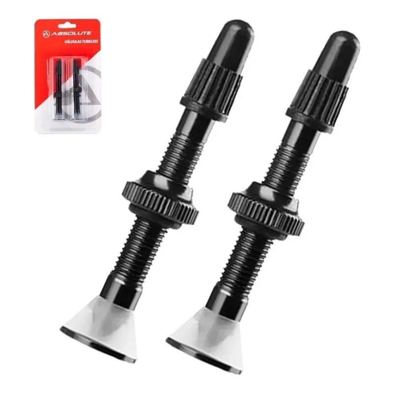 3x Válvula Bico Tubeless Absolute Bike Preto Fino 27.5 29 Mt