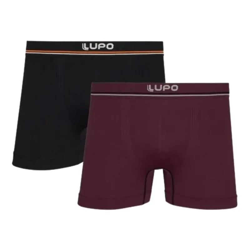 Kit Boxer Sem Costura Lupo Com 10 Cuecas Microfibra Box
