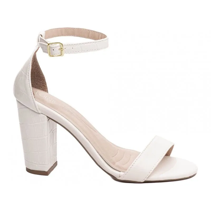 Sandália Feminina Salto Alto Grosso Delicada 8,5cm Torricella