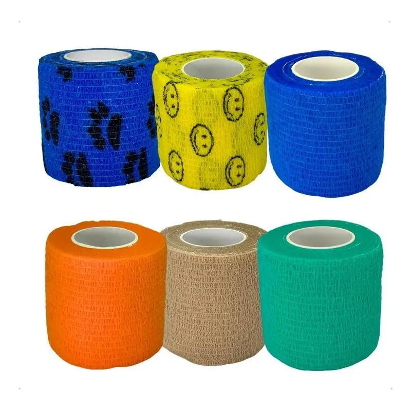 Kit 4un Bandagem Elástica Flexível S/ Látex 5cm