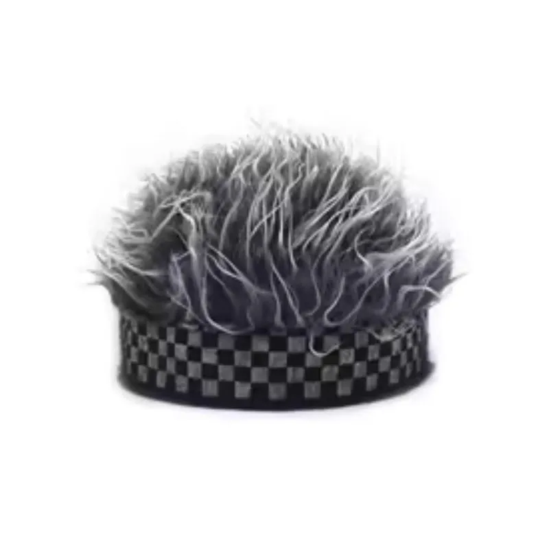 Gorro De Malha Com Peruca De Cabelo Chapéu De Malha Elastic