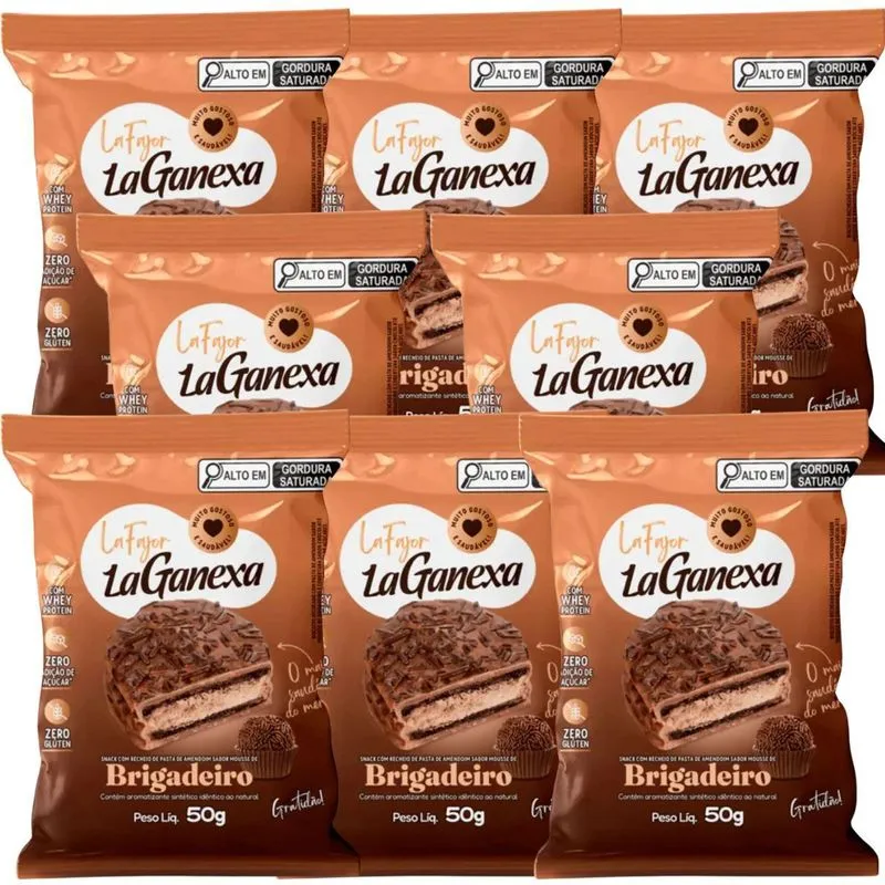 Kit 8 Unidades Snack La Fajor Laganexa Sabores Variados