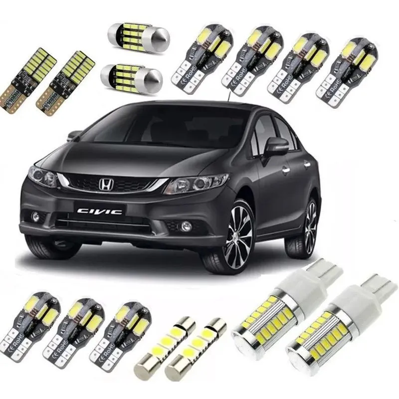 3x Kit Lampadas Led Premium Civic 2016 Farolete Fa