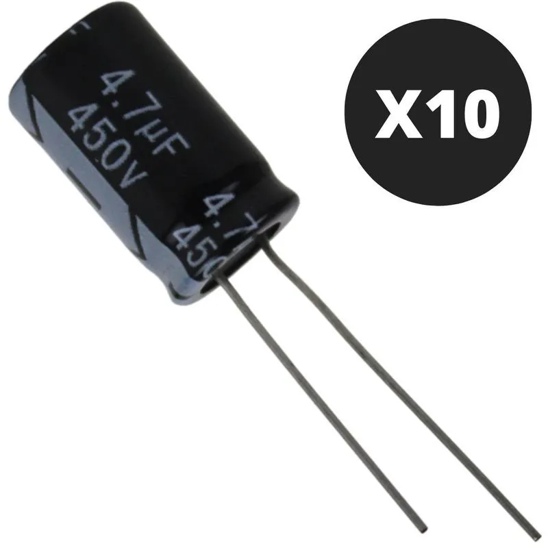 Kit 10 Capacitor Eletrolitico 4,7x450v-105 Graus Novo