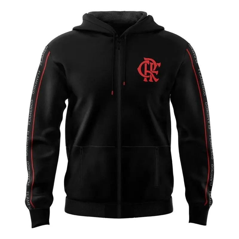 3x Moletom Flamengo Cultural Rubro Negro Masculino Licenciad