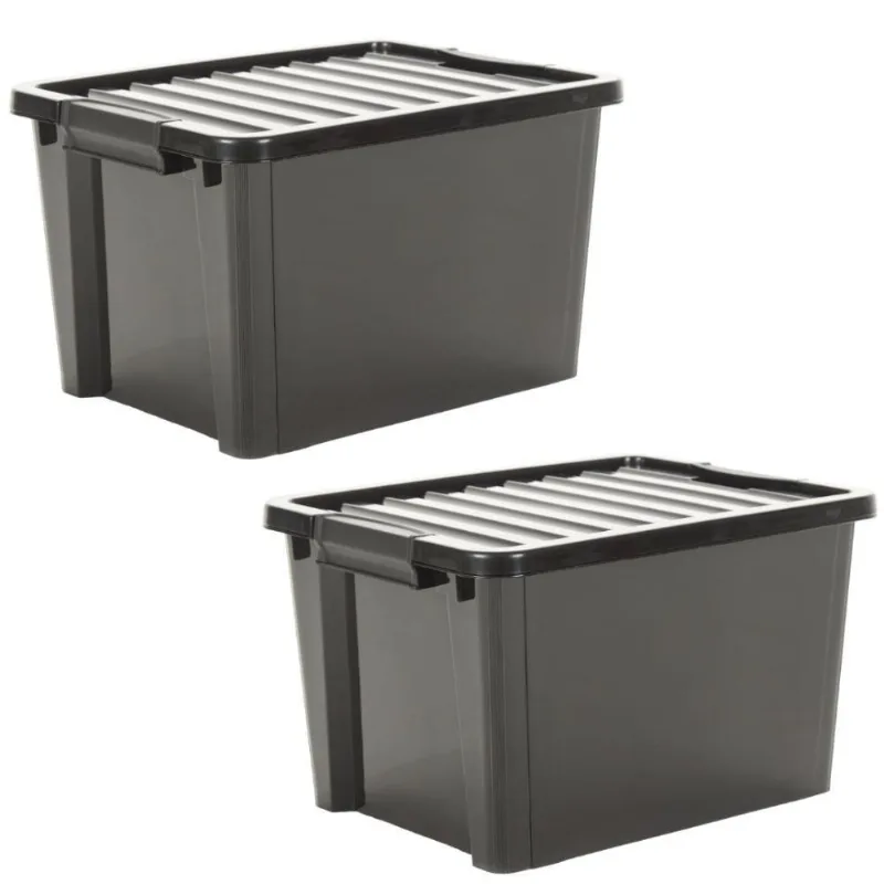 Kit 2 Organizadores Life Box 70 Lt - Preta Preta