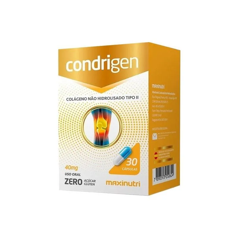 Suplemento Condrigen Colágeno Tipo 2 40mg 30 Cápsulas