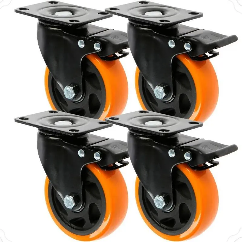 3x Kit 4 Rodinha Rodízio Roda Reforçada Giratória 3 Polegada