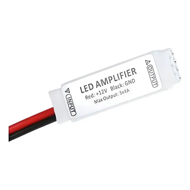 Amplificador Sinal Fita Led Rgb Conector Repetidor