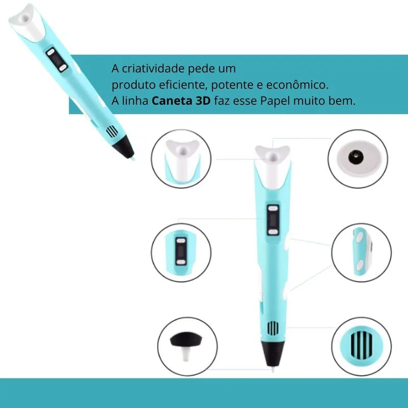 Caneta 3d Com Filamento Para Impressão Rápida
