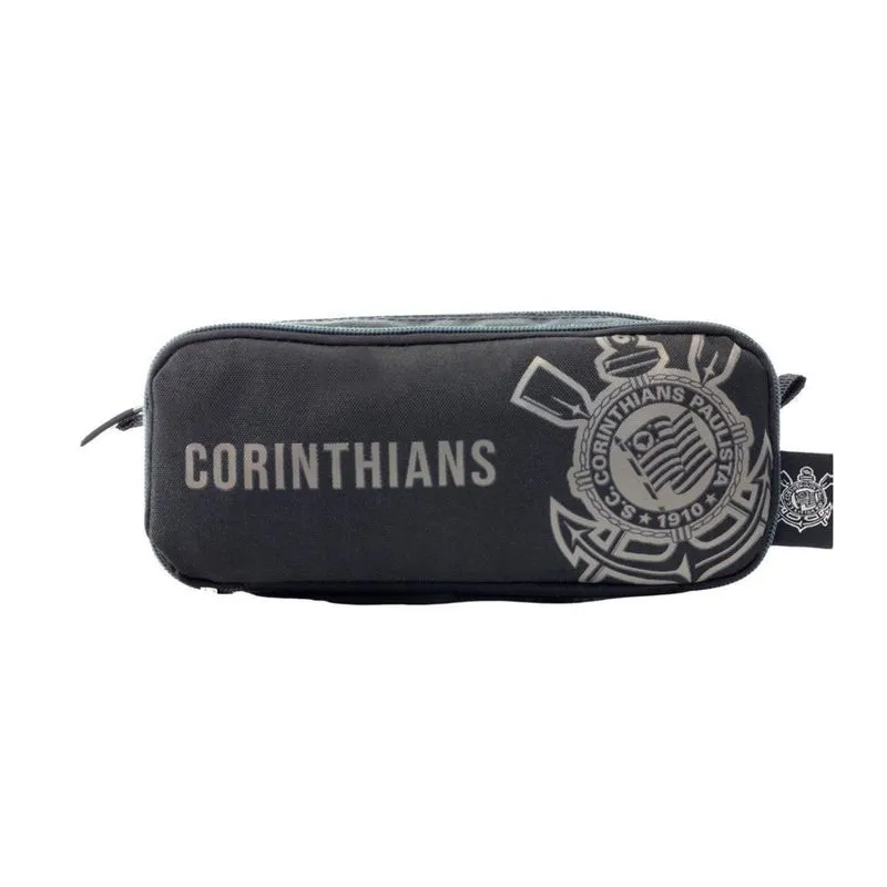 Estojo Duplo Corinthians Oficial Esportivo Escolar Juvenil