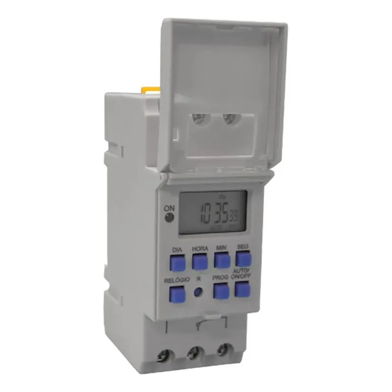 3x Timer Temporizador Digital 110v 220v Bivolt 10a Din 35mm