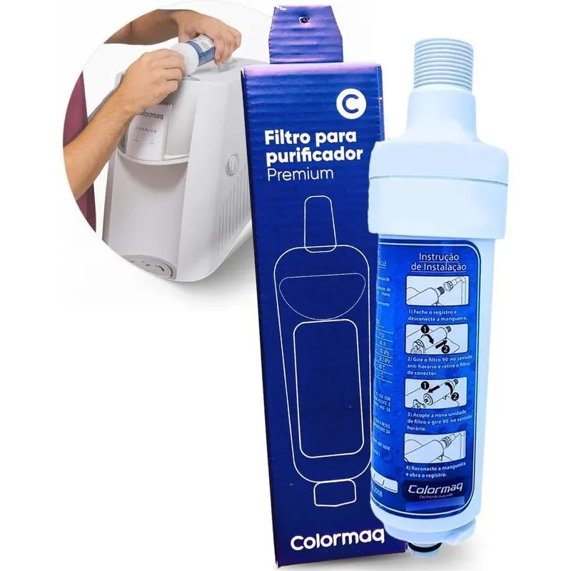 3x Refil Filtro Colormaq Premium Purificador De Agu