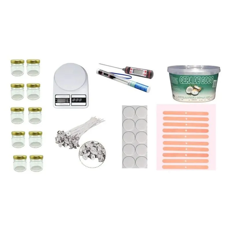 3x Kit Para Fabricação De Velas Artesanais Iniciante