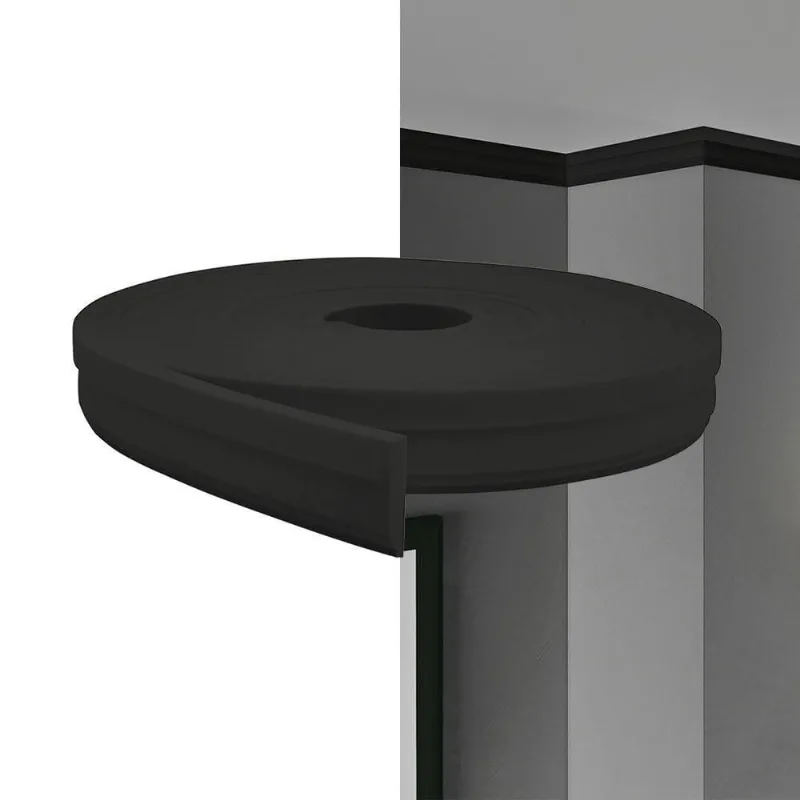 Rodateto Eva Autocolante 5cm Rt34 Preto 5 Metros Meurodapé
