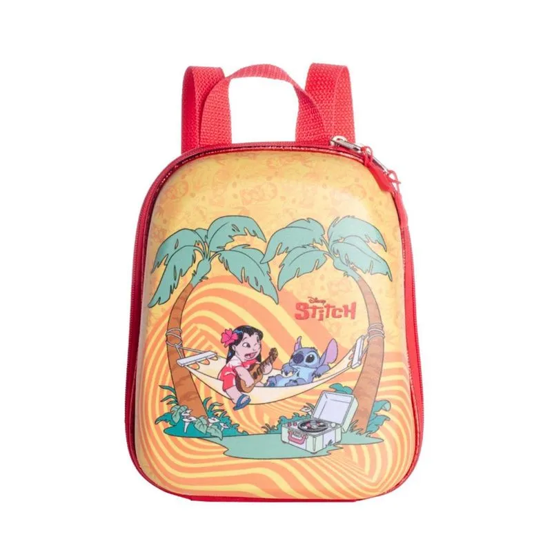 Lancheira Costas Stitch Tropical 3D Infantil Impermeável