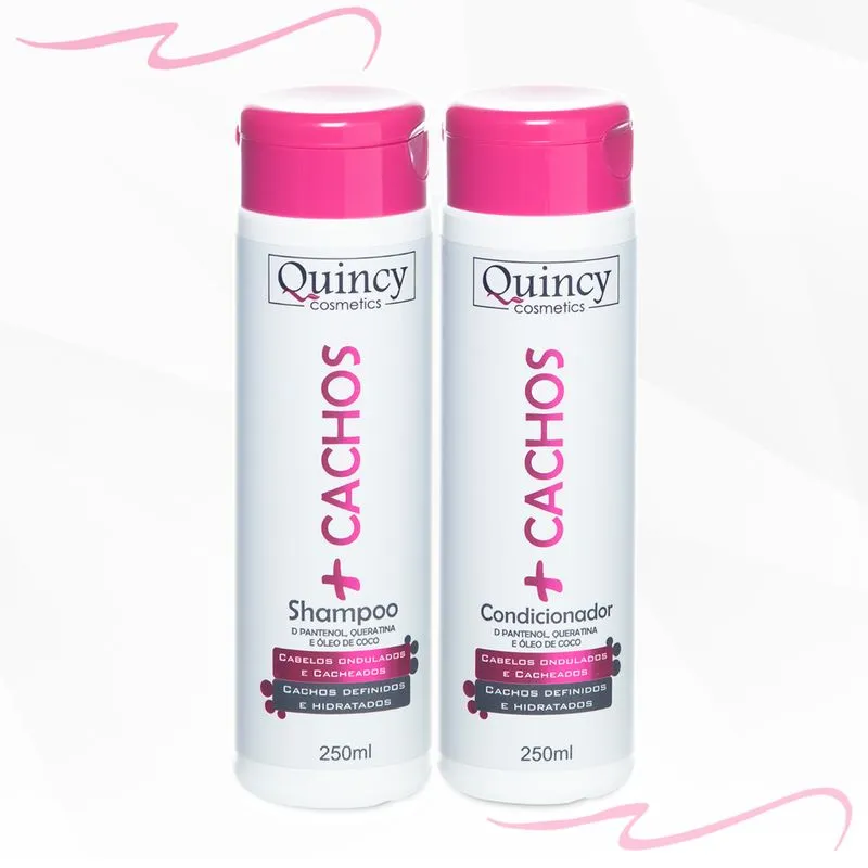 Shampoo e Condicionador Quincy Para Cachos Sem Parabenos