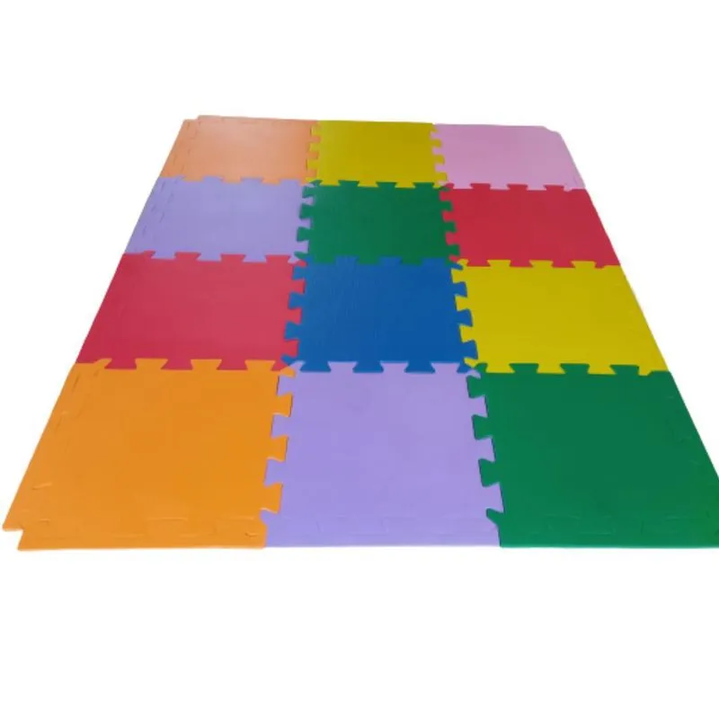 Tatame Eva 50x50x10mm Kit Com 12 Peças Com Bordas