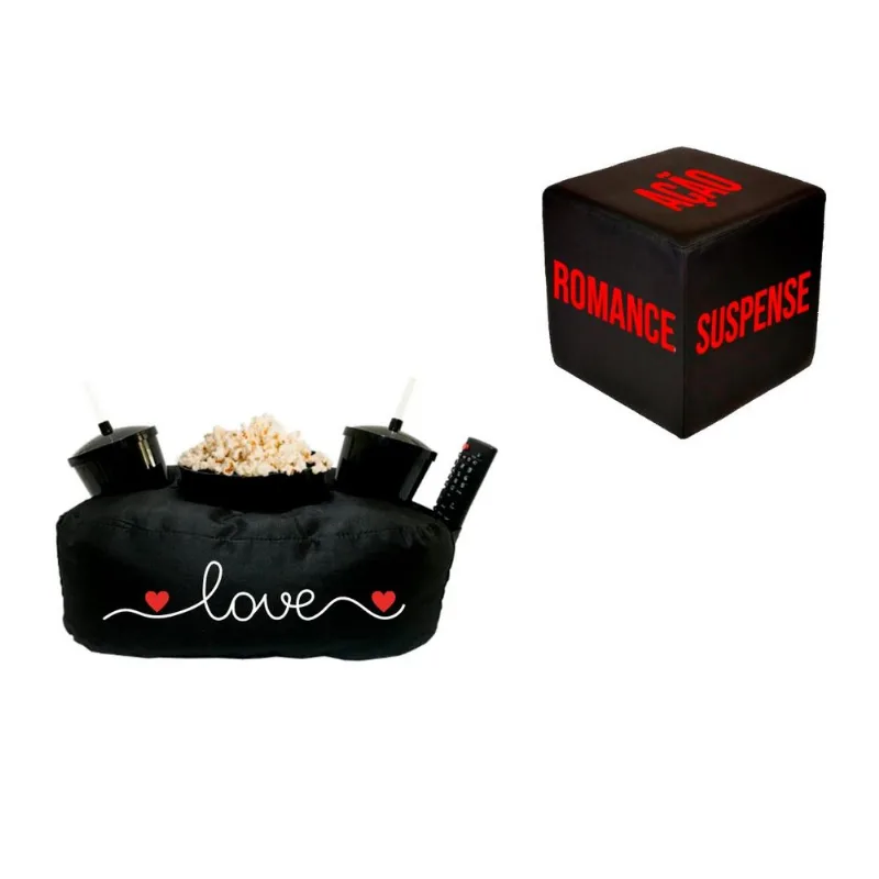 Kit Almofada Pipoca Namorados Love Forever + Cubo Decisivo
