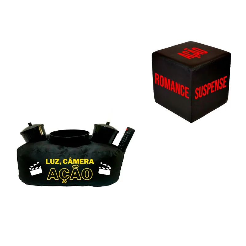 Kit Almofada De Pipoca Luz Camera Ação + Cubo Decisivo