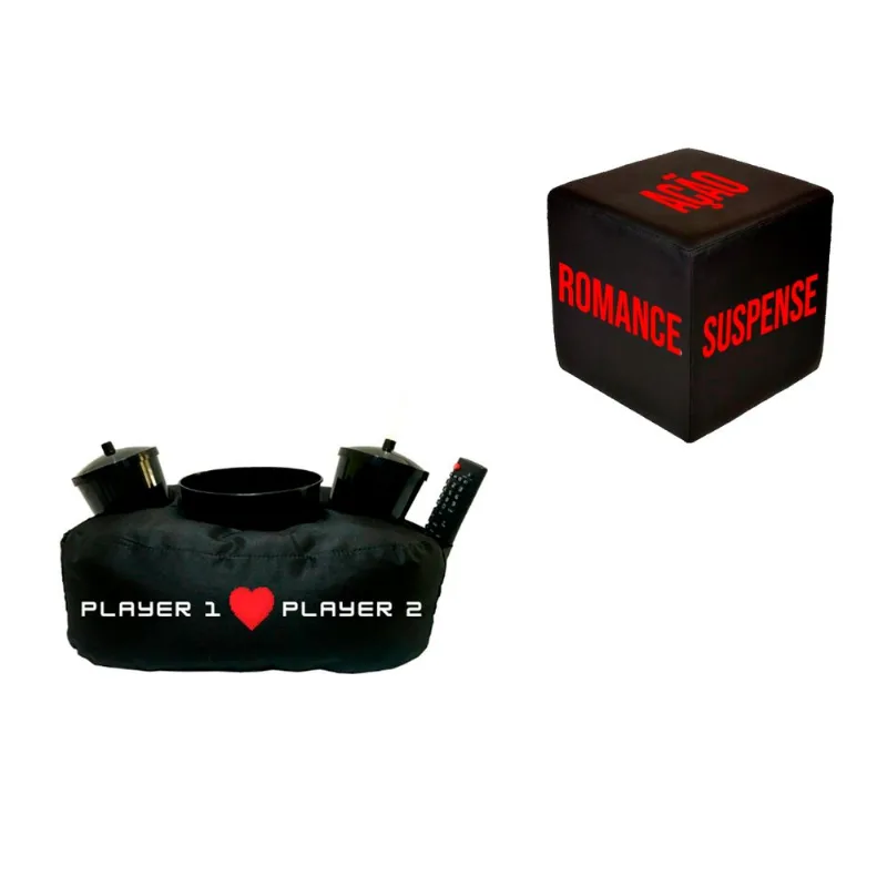 Kit Almofada De Pipoca Player 1 E 2 + Cubo Decisivo