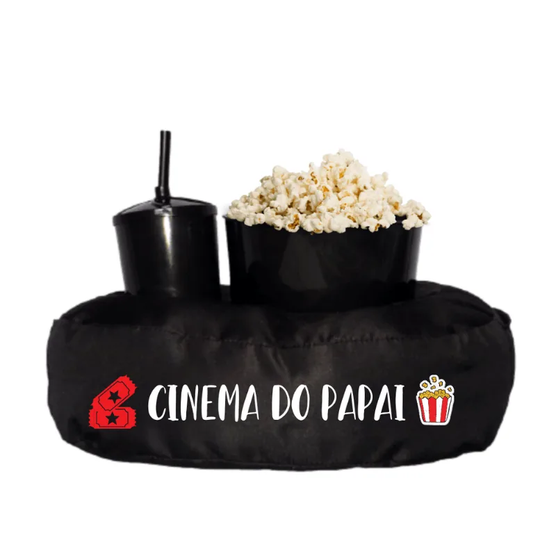 Almofada Porta Pipoca Preta Solteiro Cinema Do Papai