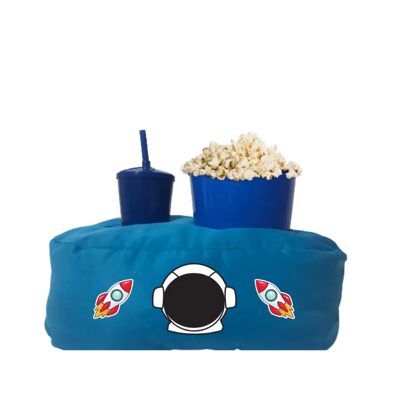 Almofada Porta Pipoca Azul Infantil Astronauta