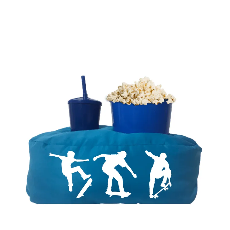 Almofada Porta Pipoca Azul Infantil Skate