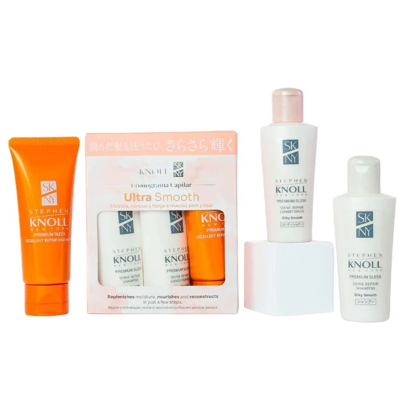 Stephen Knoll Ultra Smoth Travel Kit – Shampoo + Condicionador + Máscara Kit
