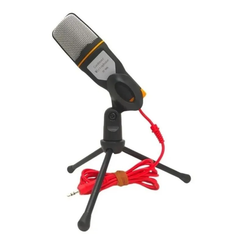 Microfone Condensador Sf 666 Com Tripé E Cabo 2m