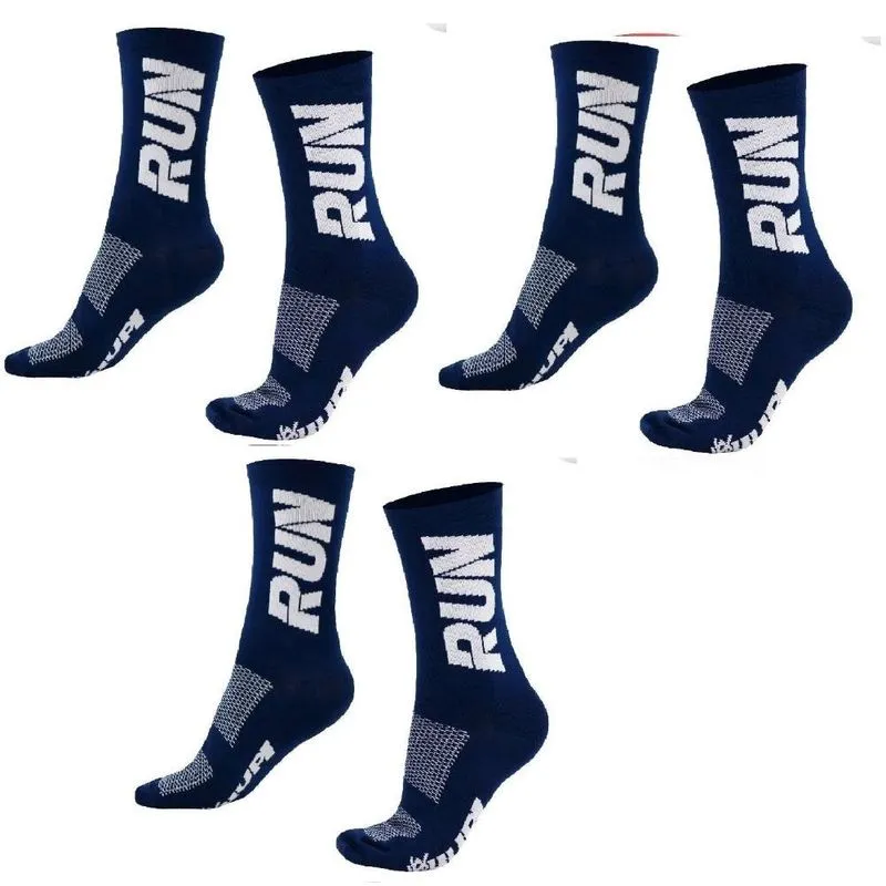 Kit 3 Pares Meias de Corrida Hupi Run Cano Médio 36-42 Conforto e Performance