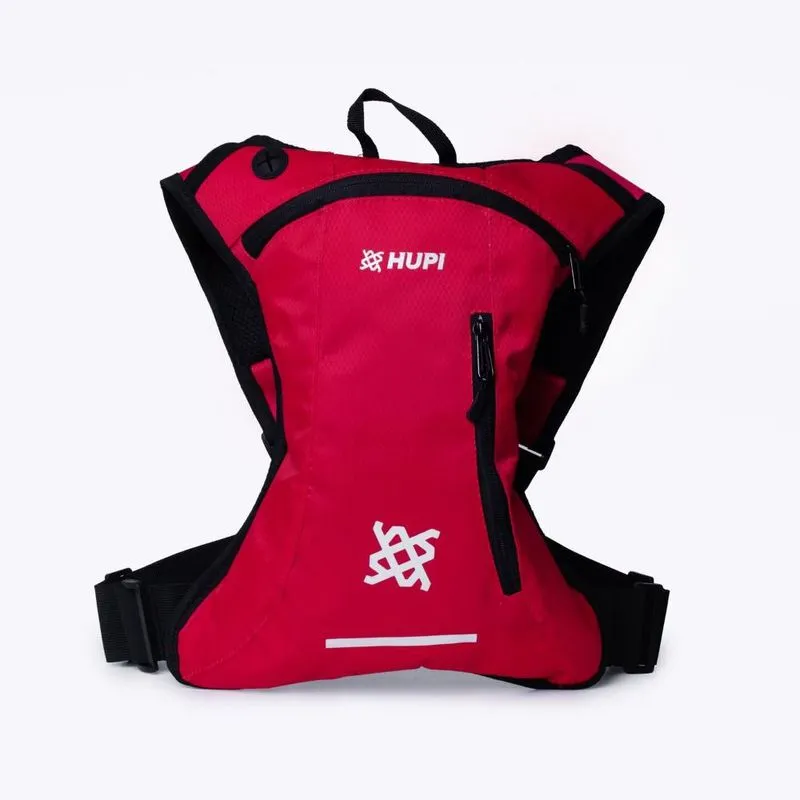Mochila de Hidratação hupi huwe Lite Vermelho Neon com Refil