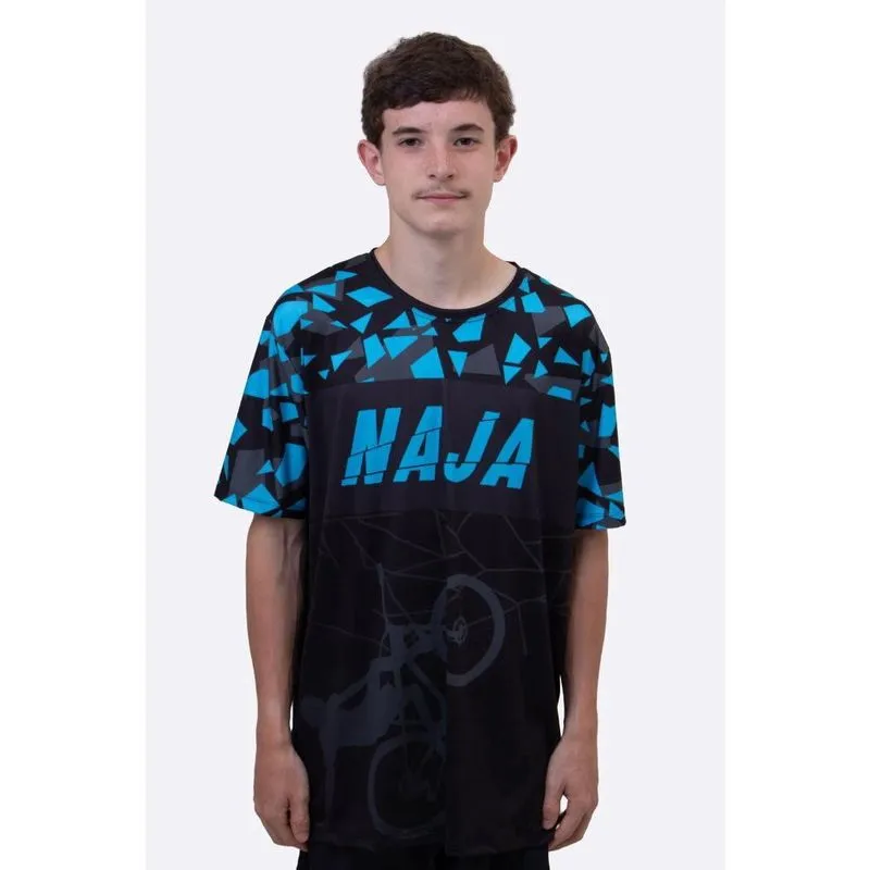 Camiseta Masculina hupi Naja Preto/Azul