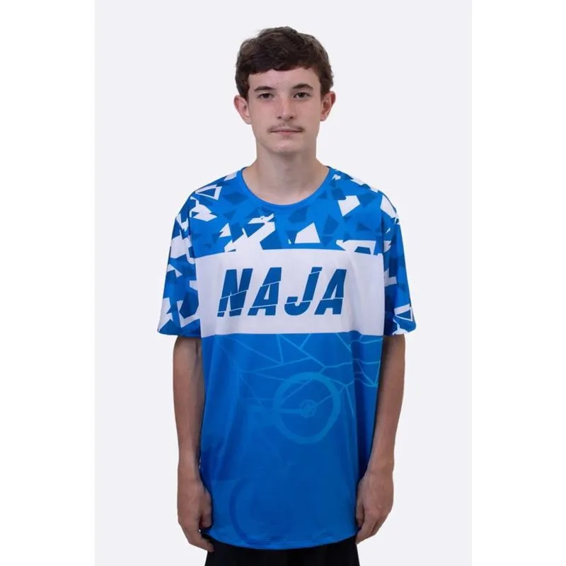 Camiseta Masculina hupi Naja Azul/Branco