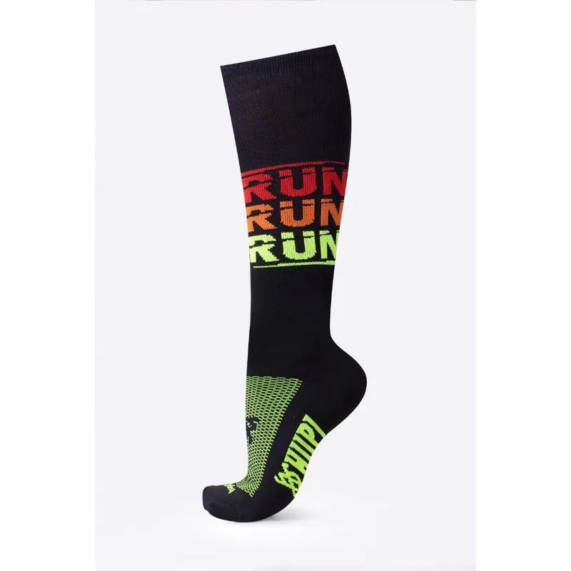 Meia hupi Run Run Run Preta Longa