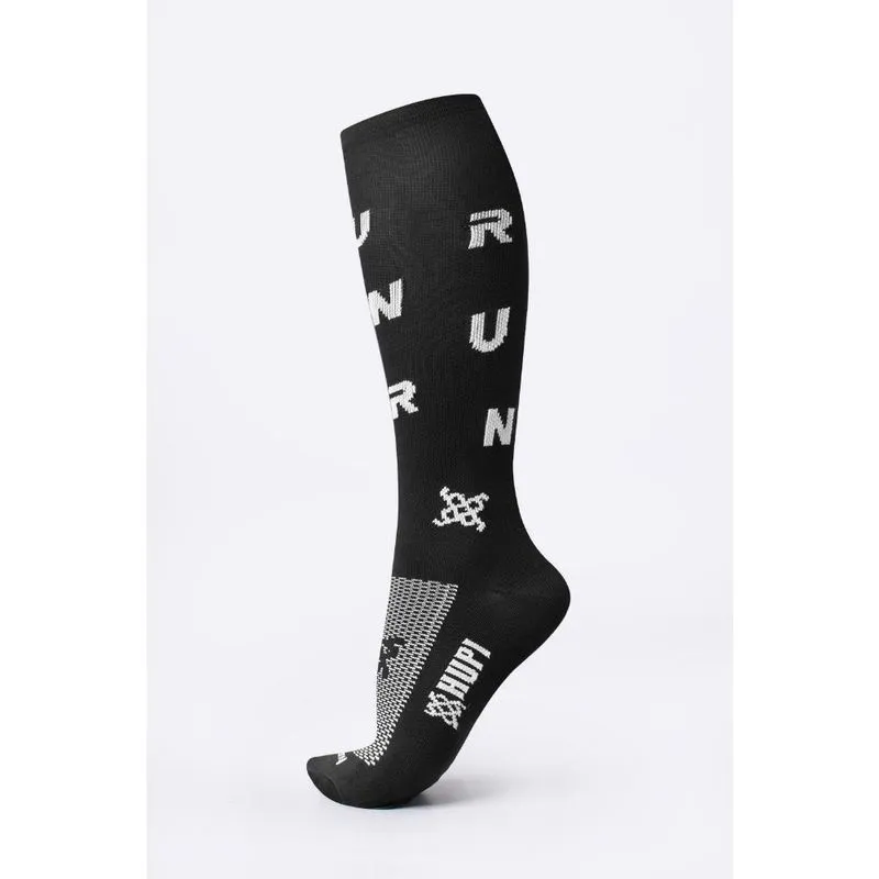 Meia hupi run sprint preto longa