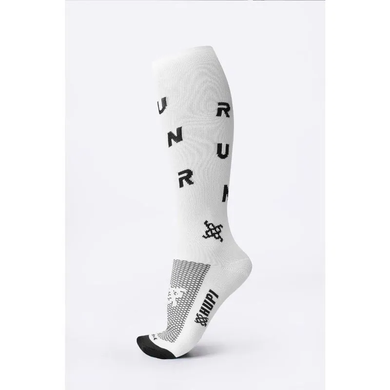 Meia hupi run sprint branco longa