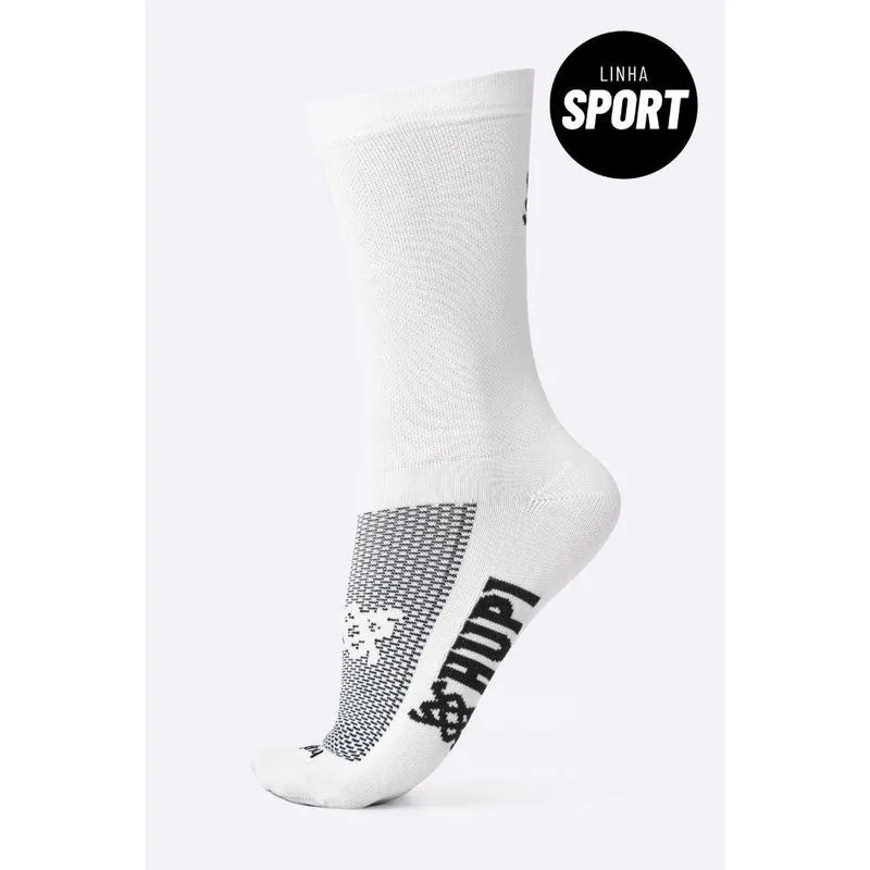 Meia hupi Sport Branco Liso