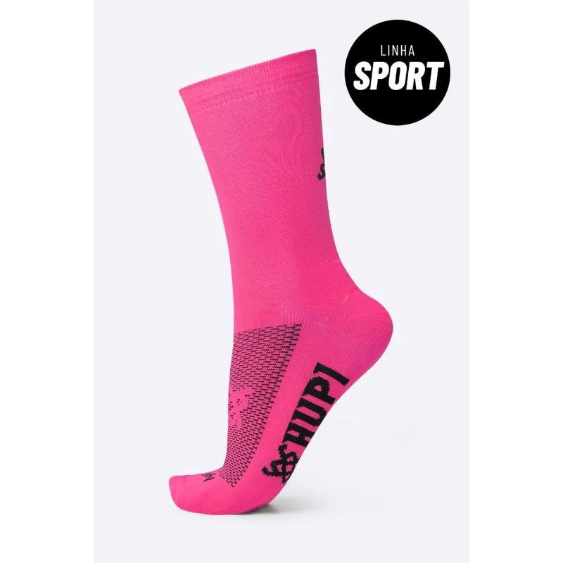 Meia hupi Sport Rosa Liso